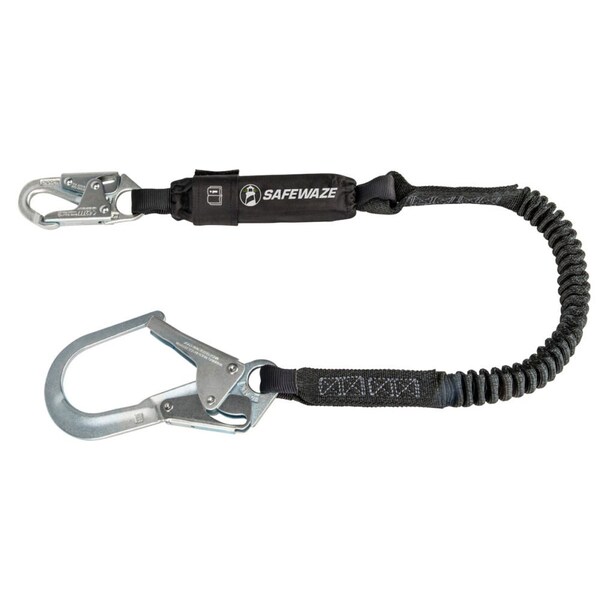 Safewaze PRO 6' Stretch Energy Absorbing Lanyard: Rebar Hook FS575 - main